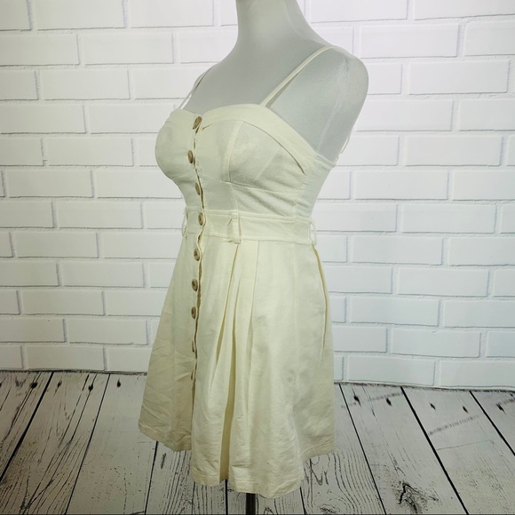 3/$20 Mind Code Ivory Button Front Dress - S - Picture 3 of 11